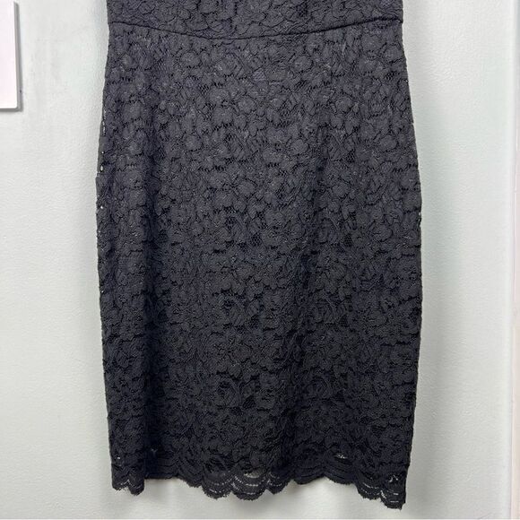 Diane Von Furstenberg Cotton Blend Lace Silk Mini Dress Size 2 - Picture 3 of 11